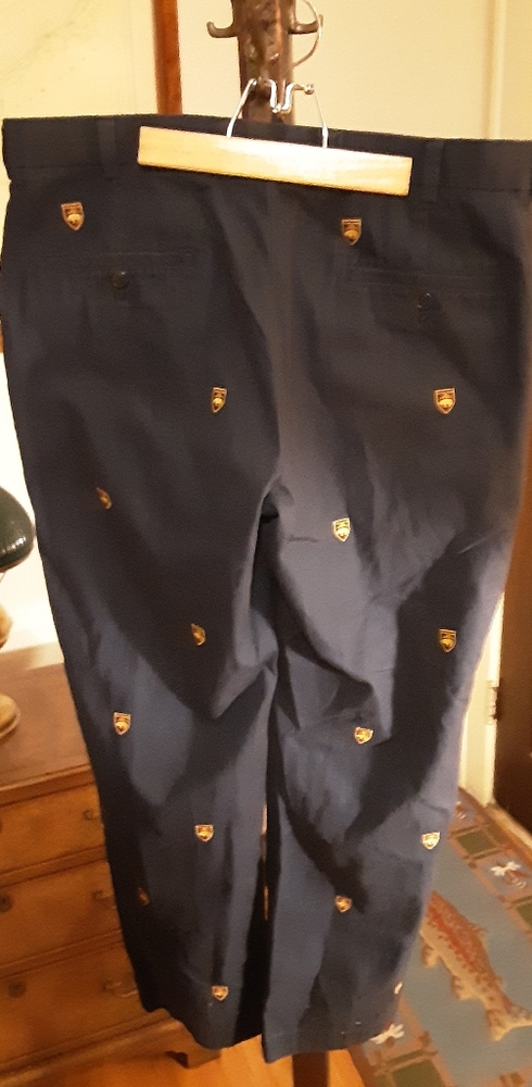 Brooks Brothers blue preppy logo chino pants